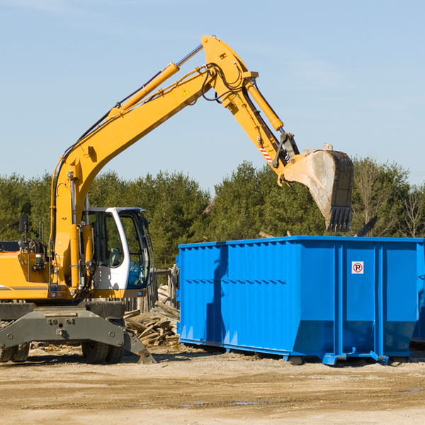 are there any restrictions on where a residential dumpster can be placed in Vernon CO